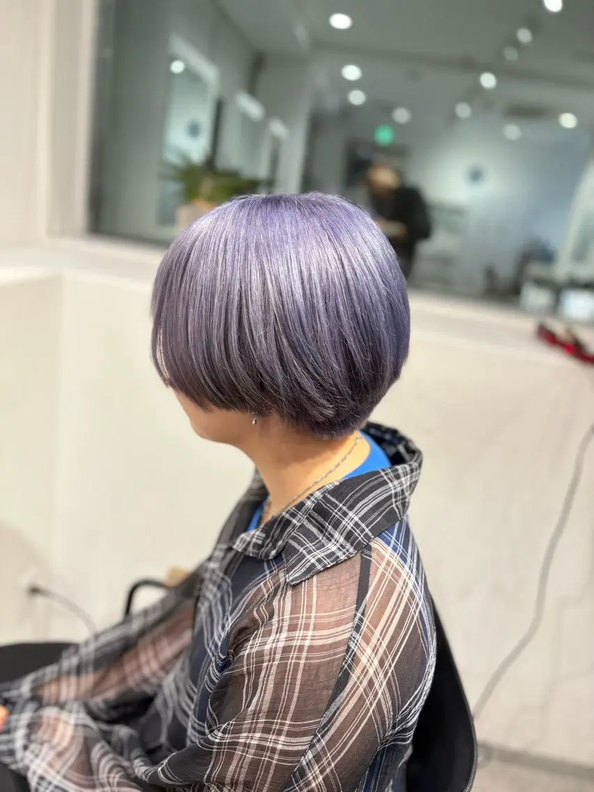 ショート カラー カット ヘアカラー トリートメント GaKu/ハイトーン /ブリーチ/アイドルのヘアスタイル