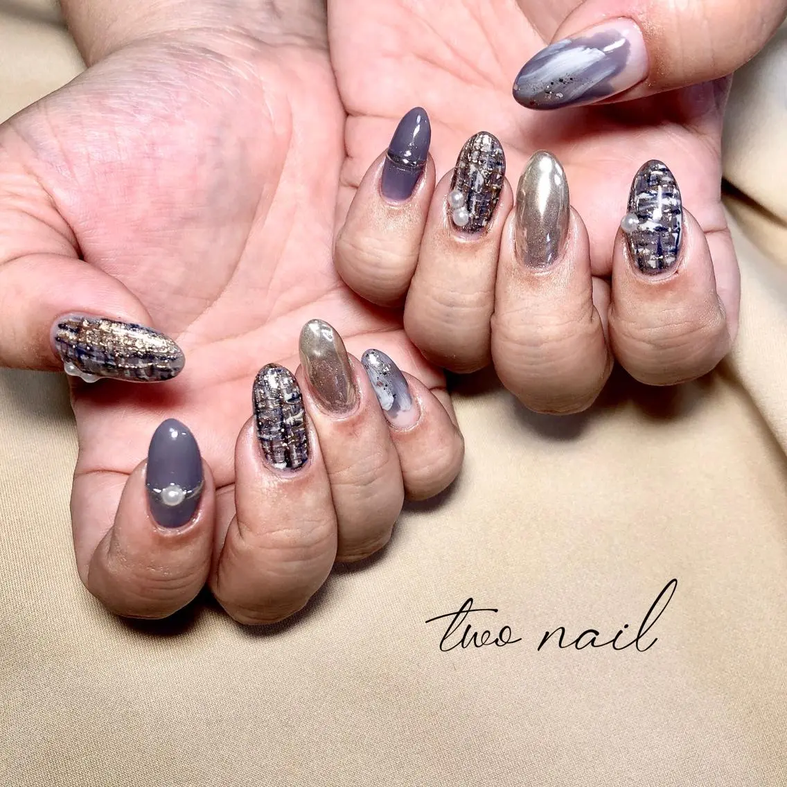 ネイル アートネイル フットネイル ハート ニュアンスネイル ホワイト two nailのネイルデザイン