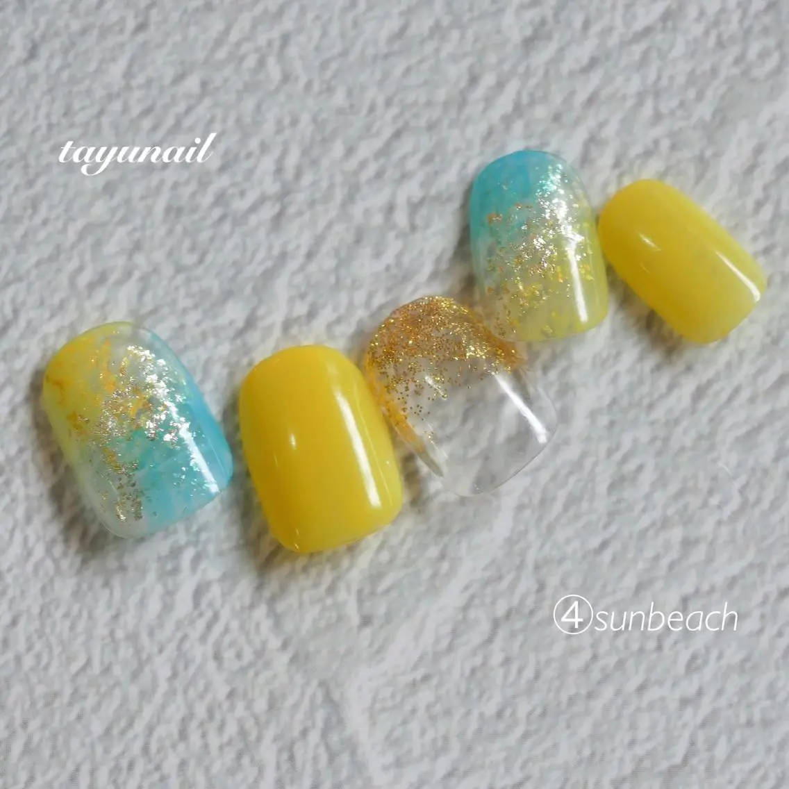 ネイル アートネイル ブルー ジェルネイル ワンカラーネイル パラジェル ネイルサロン 【たゆnail】のネイルデザイン