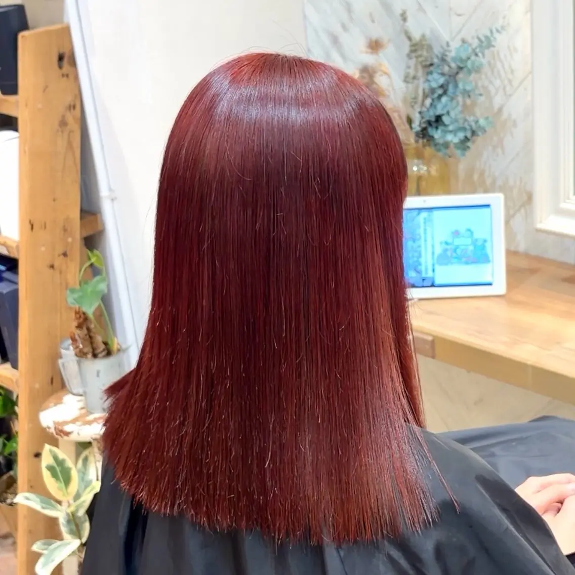 ミディアム カラー ブリーチ ダブルカラー ブリーチなしカラー カット ヘアカラー 横浜パーマ🌐ボブ✨ 暖色カラーもえかのヘアスタイル
