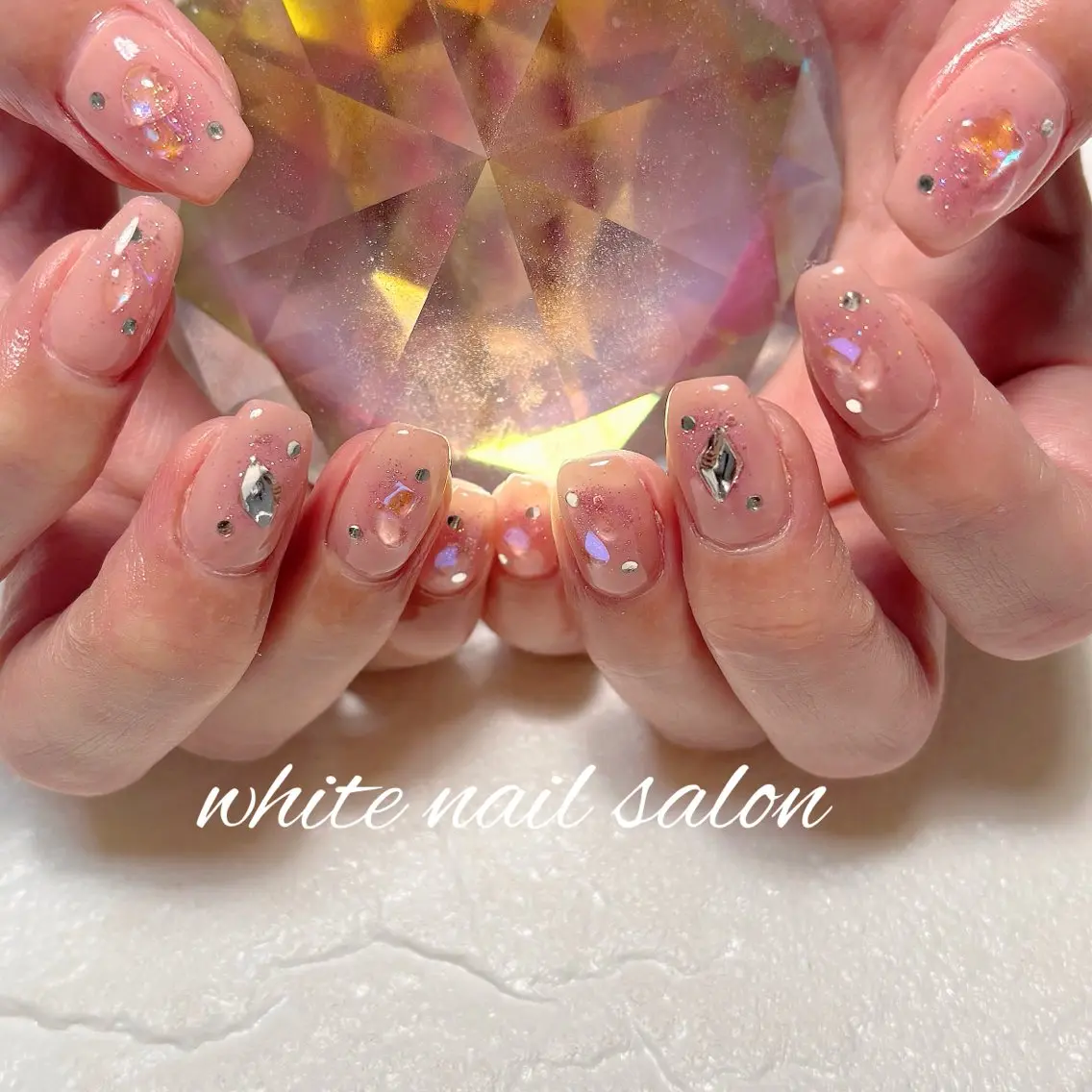 ネイル フットネイル ラメ(グリッター) ハンドネイル white nail salonのネイルデザイン