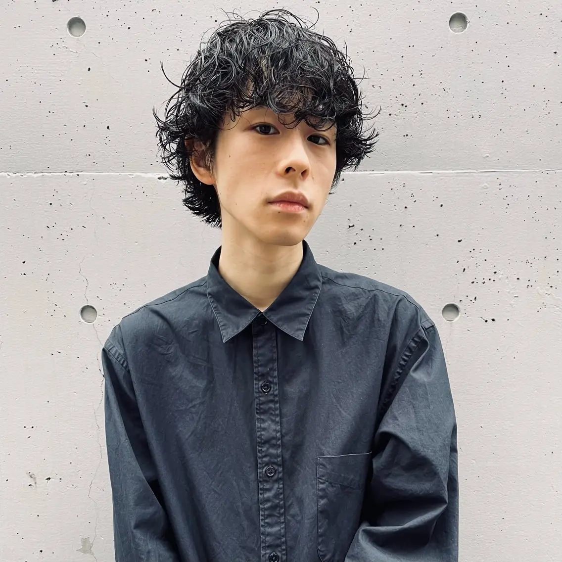 メンズカット+パーマ+COTAクレンジングシャンプーの写真