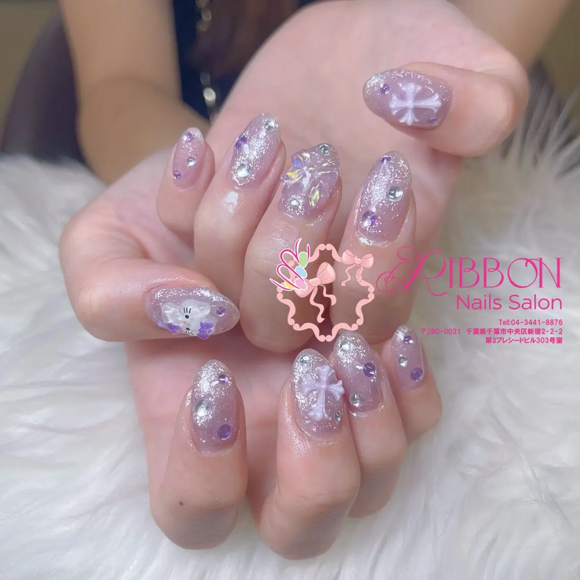 ネイル フットネイル フレンチネイル ジェルネイル マグネットネイル 持ち込み ハンドネイル Ribbonnail salonのネイルデザイン