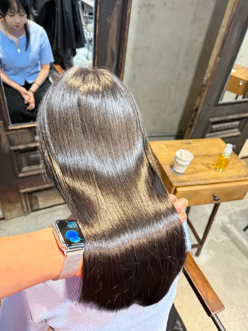 🎖️超贅沢フルコース🎖️美髪縮毛矯正+ヘアカラー全頭💇♀️+カット+トリートメント✨✨の写真
