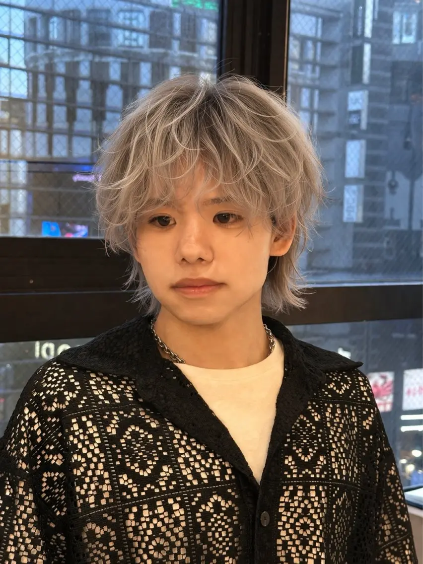 ショート ウルフカット カット ヘアカラー メンズ似合わせカット 美髪矯正 ミツキのヘアスタイル