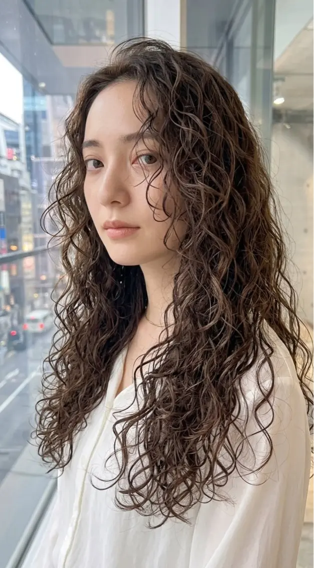 ロング パーマ カット パーマ ✨銀座デザインパーマ 大野✨のヘアスタイル