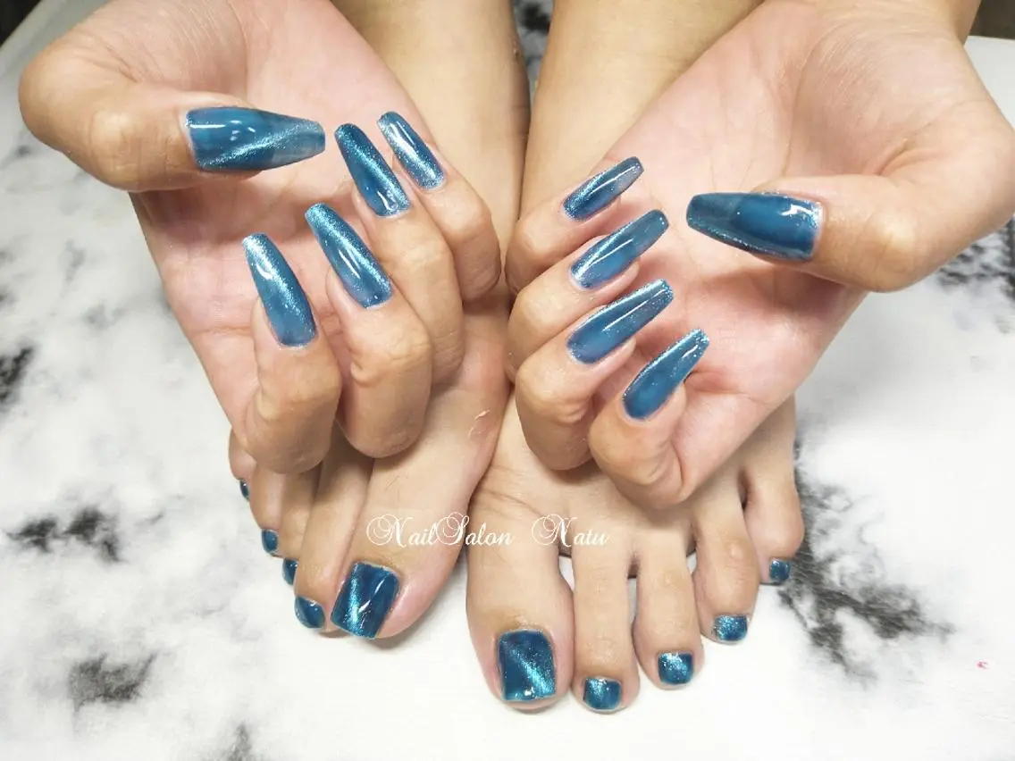 ネイル マグネットネイル ハンドネイル フットネイル nailsalon Natuのネイルデザイン