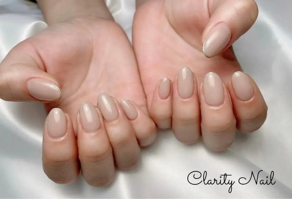 ネイル ラメ(グリッター) ワンカラーネイル ハンドネイル Clarity Nailのネイルデザイン