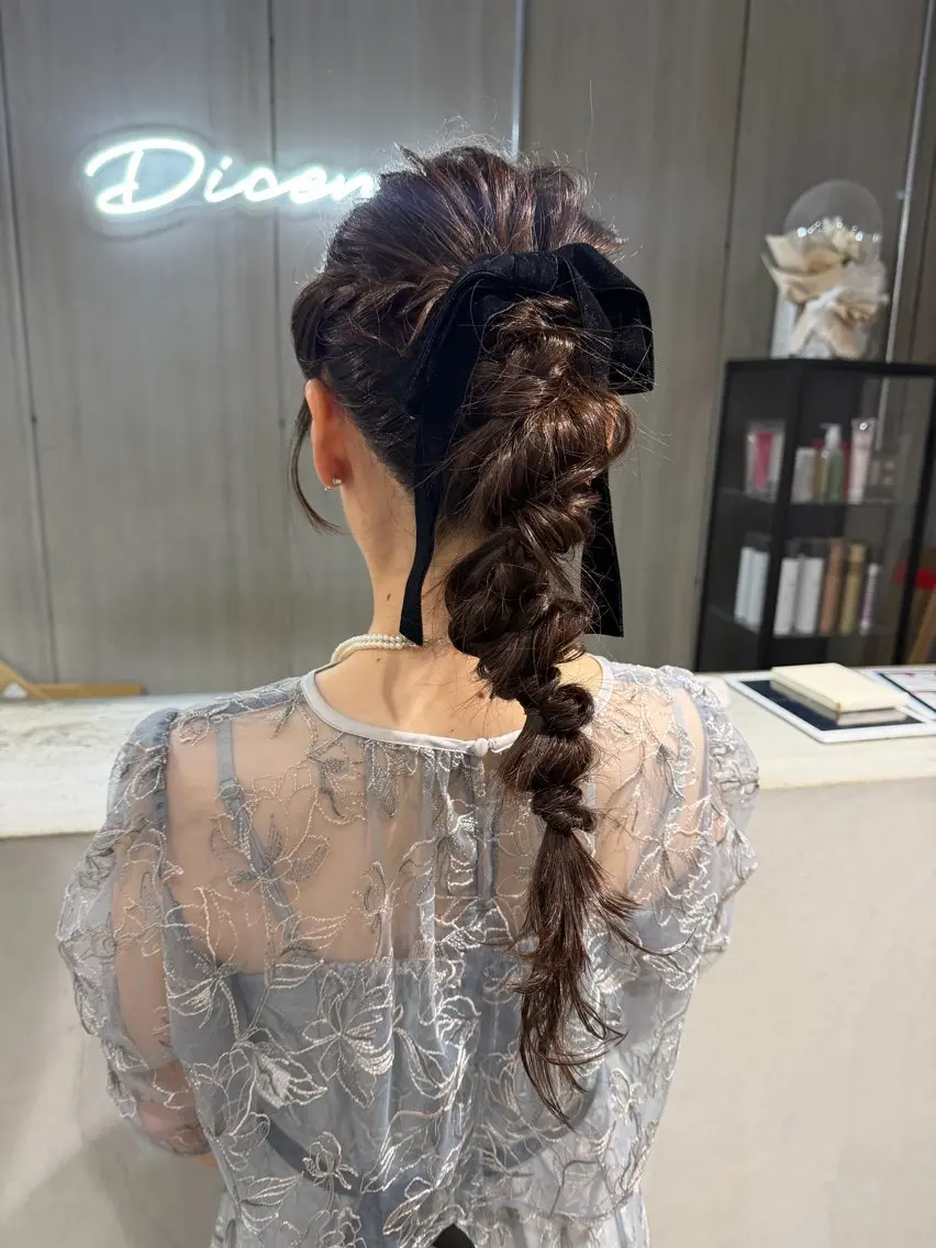 ロング ヘアアレンジ ヘアセット ヨシオカ マオのヘアスタイル