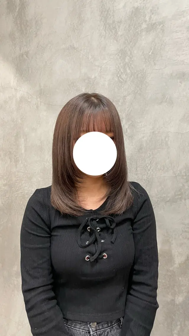 セミロング カラー ブラウンカラー 顔まわりレイヤー 顔周りカット レイヤーカット 髪質改善・美髪矯正✨ YOIKU🎀ちさとのヘアスタイル