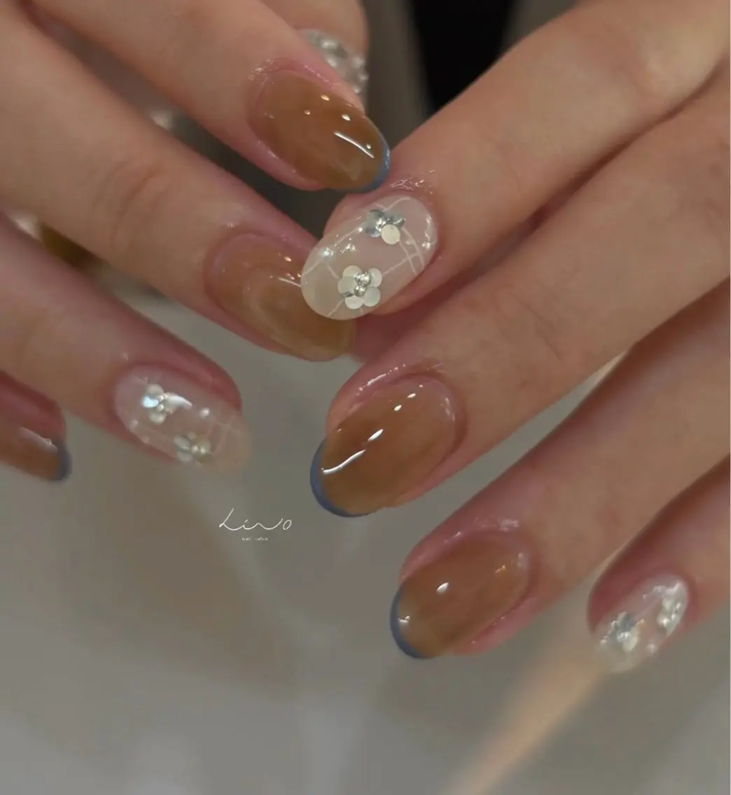 ネイル ニュアンスネイル ショートネイル ハンドネイル nail salon linoのネイルデザイン
