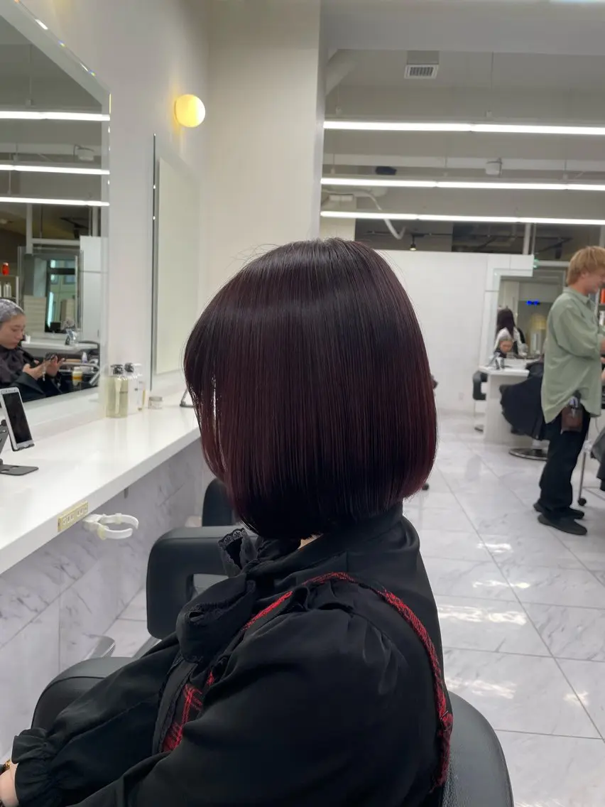 ショート カラー ヘアアレンジ ヘアカラー トリートメント ヘアセット 💗横浜美容室 💗HARUNAのヘアスタイル