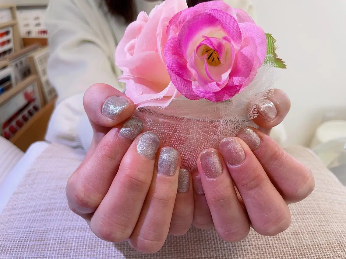 ネイル ラメ(グリッター) マグネットネイル ハンドネイル 絢佳 nailのネイルデザイン