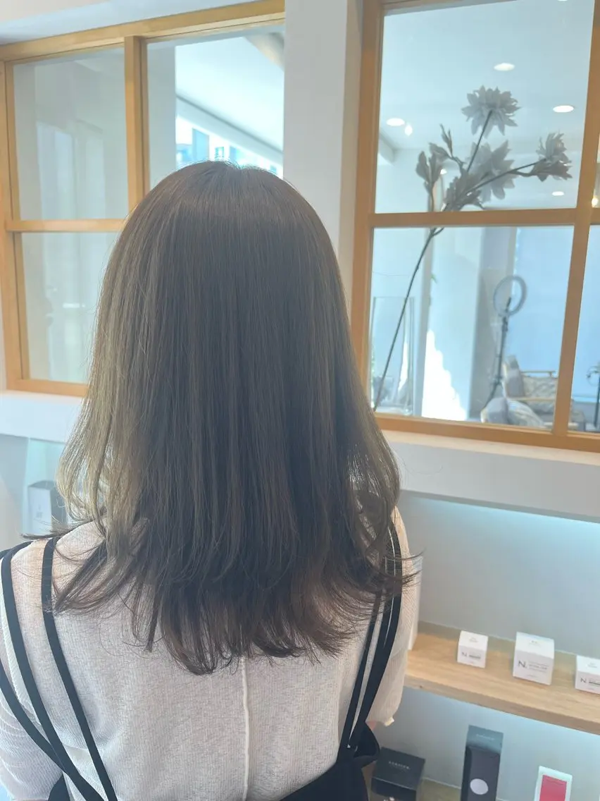 ミディアム カット ヘアカラー 縮毛矯正 トリートメント mio/⭐︎ ブリーチ指名No.1のヘアスタイル