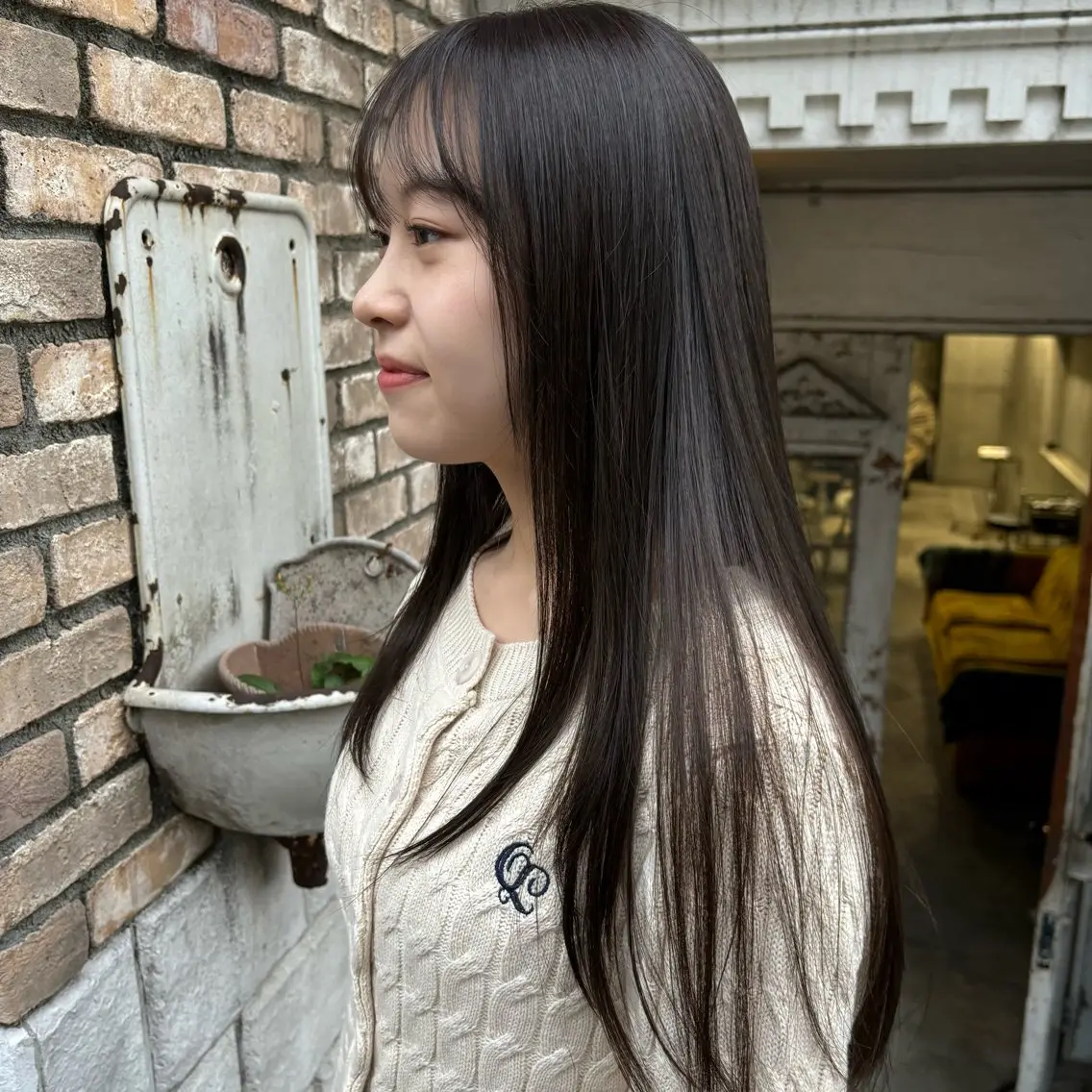 ロング アッシュ アッシュブラウン カット ヘアカラー maika (^^)。.:*☆のヘアスタイル