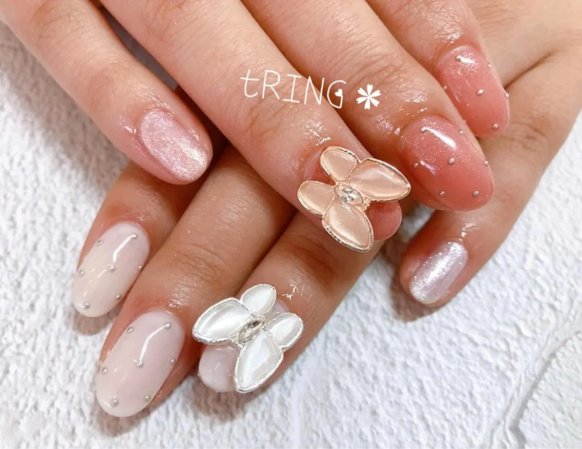 ネイル 持ち込み ハンドネイル tRING* しいの木台のネイルデザイン