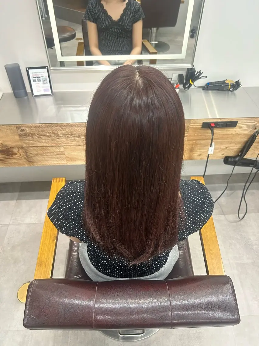 ロング カラー ピンクカラー レッドカラー しせ /little横浜のヘアスタイル