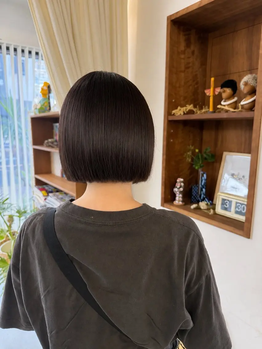 ショート 切りっぱなしボブ ボブ カット まなみ/ PORT SALONのヘアスタイル