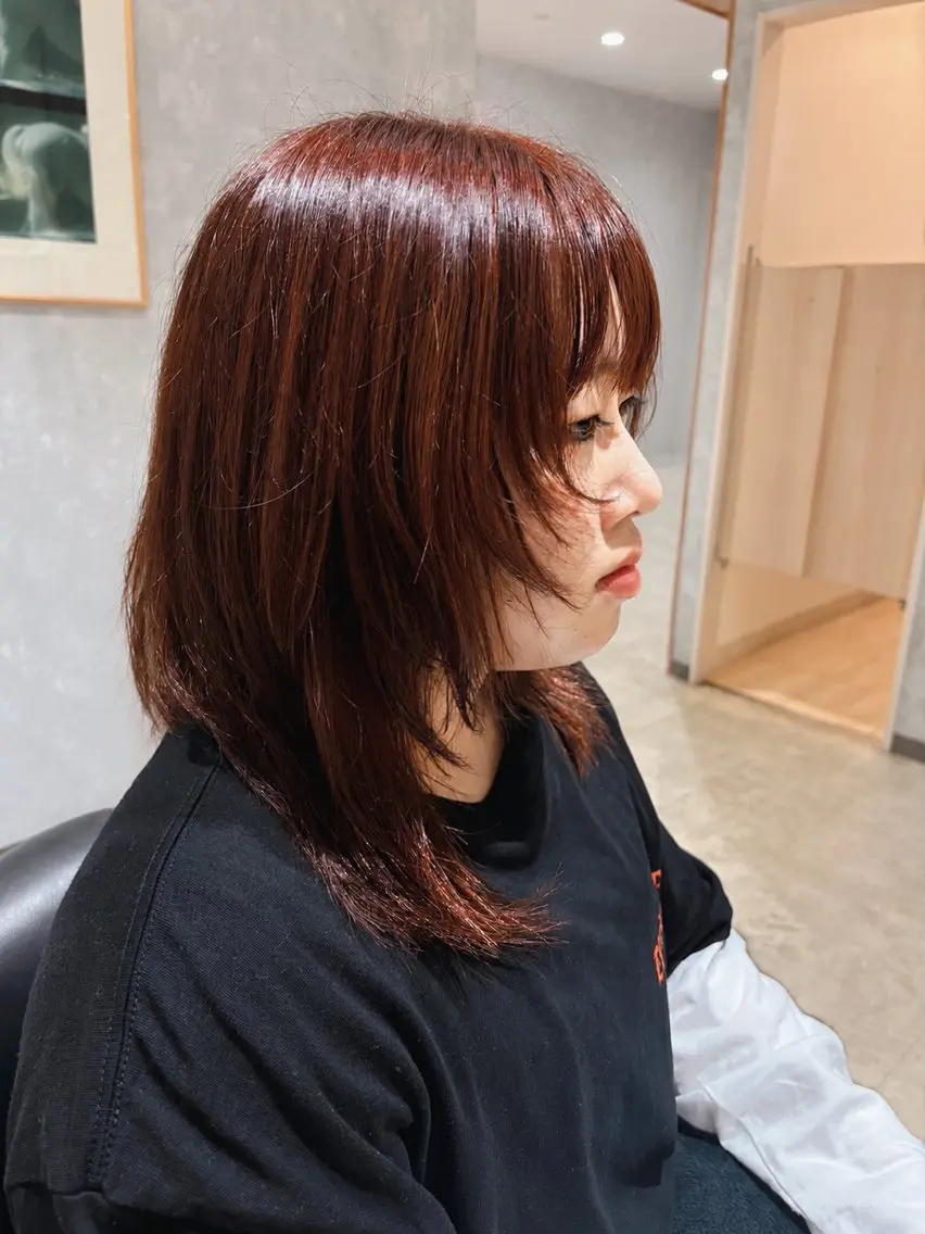 カラー ヘアカラー 安倍 くるみのヘアスタイル