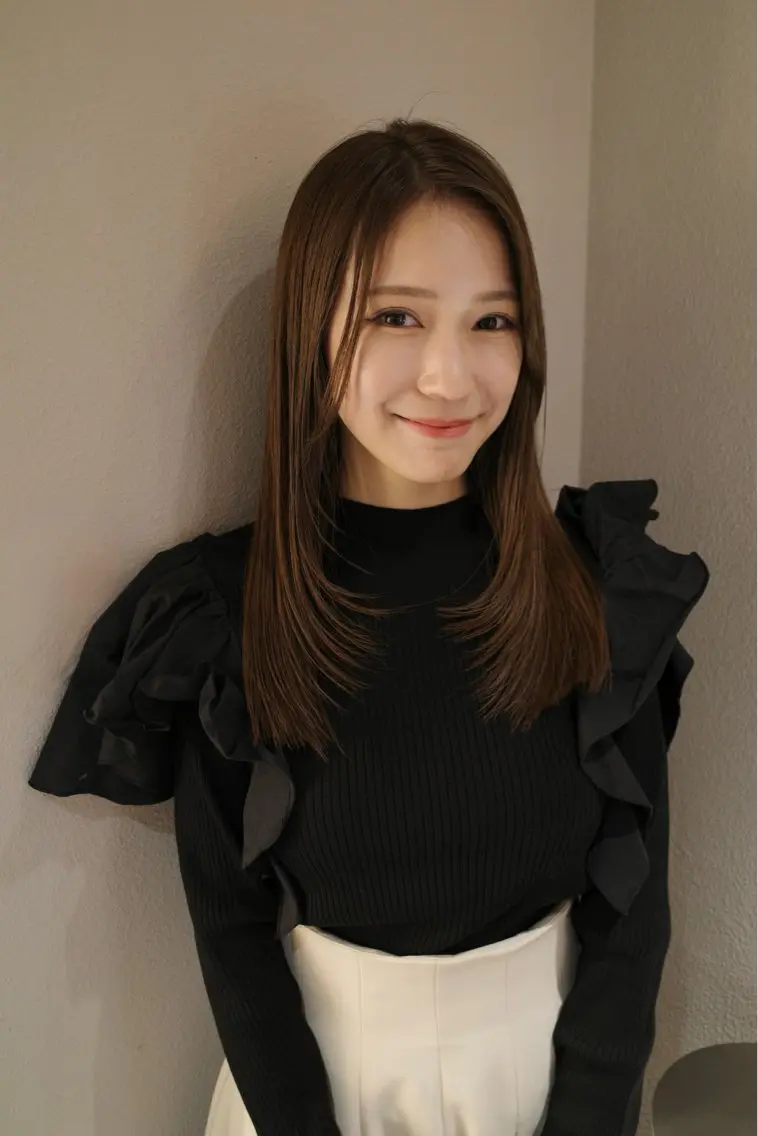 セミロング カット ヘアカラー 【天満1艶髪】潤艶/ 髪質改善🌹釣本竜哉のヘアスタイル