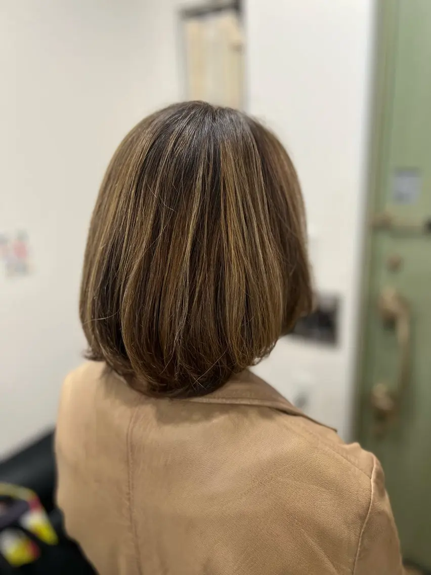 ミディアム カラー カット ヘアカラー かふゆい chikaのヘアスタイル