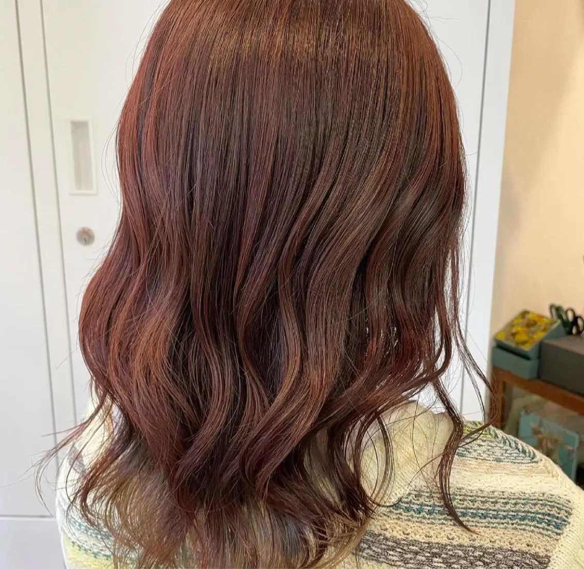 ミディアム カラー ヘアアレンジ REONA🪽✨薬院 レイヤーカット🫧のヘアスタイル