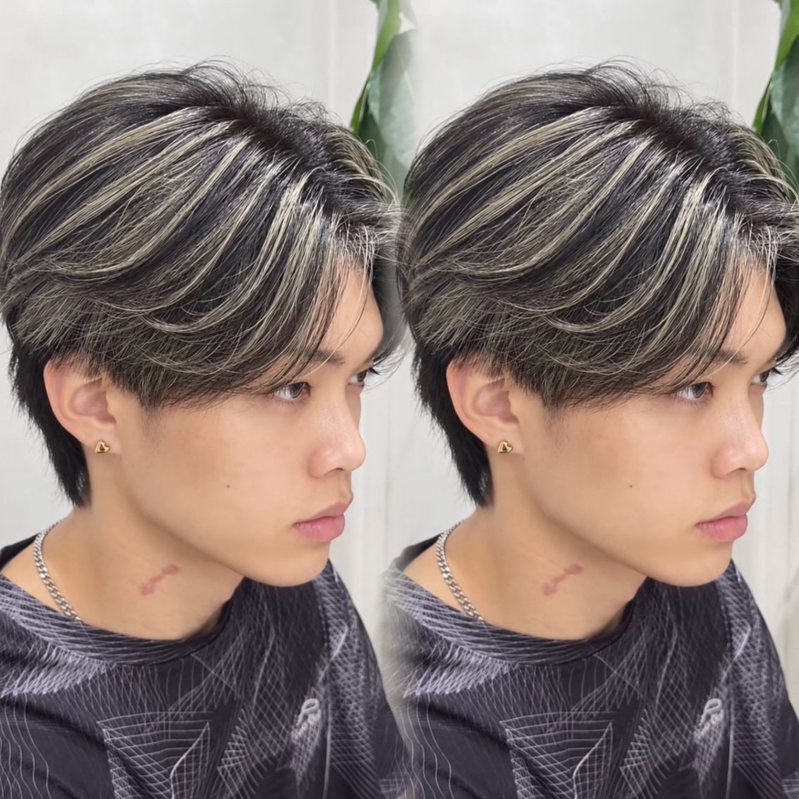 カラー メンズ カット ヘアカラー トリートメント ヘッドスパ 【メンズ特化】カット ハイライト/大智のヘアスタイル