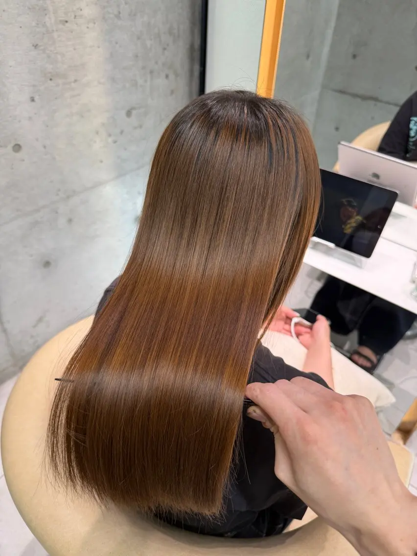 ロング 縮毛矯正 トリートメント ゆーだい🇰🇷韓国 🇰🇷×髪質改善のヘアスタイル