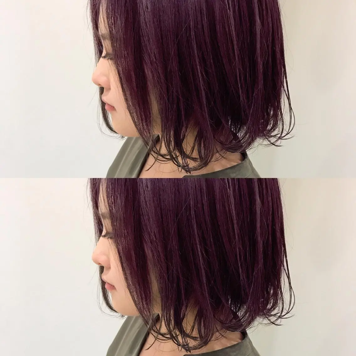 ショート カラー ディープパープル パープルカラー インナーエクステ渋谷 🦋KAJIのヘアスタイル