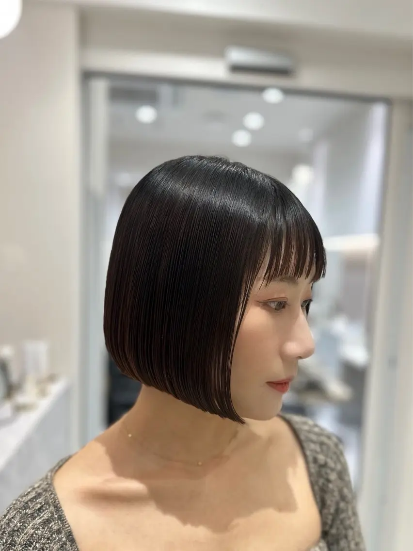 ミディアム カット トリートメント 韓国レイヤー✨ yasuko銀座のヘアスタイル