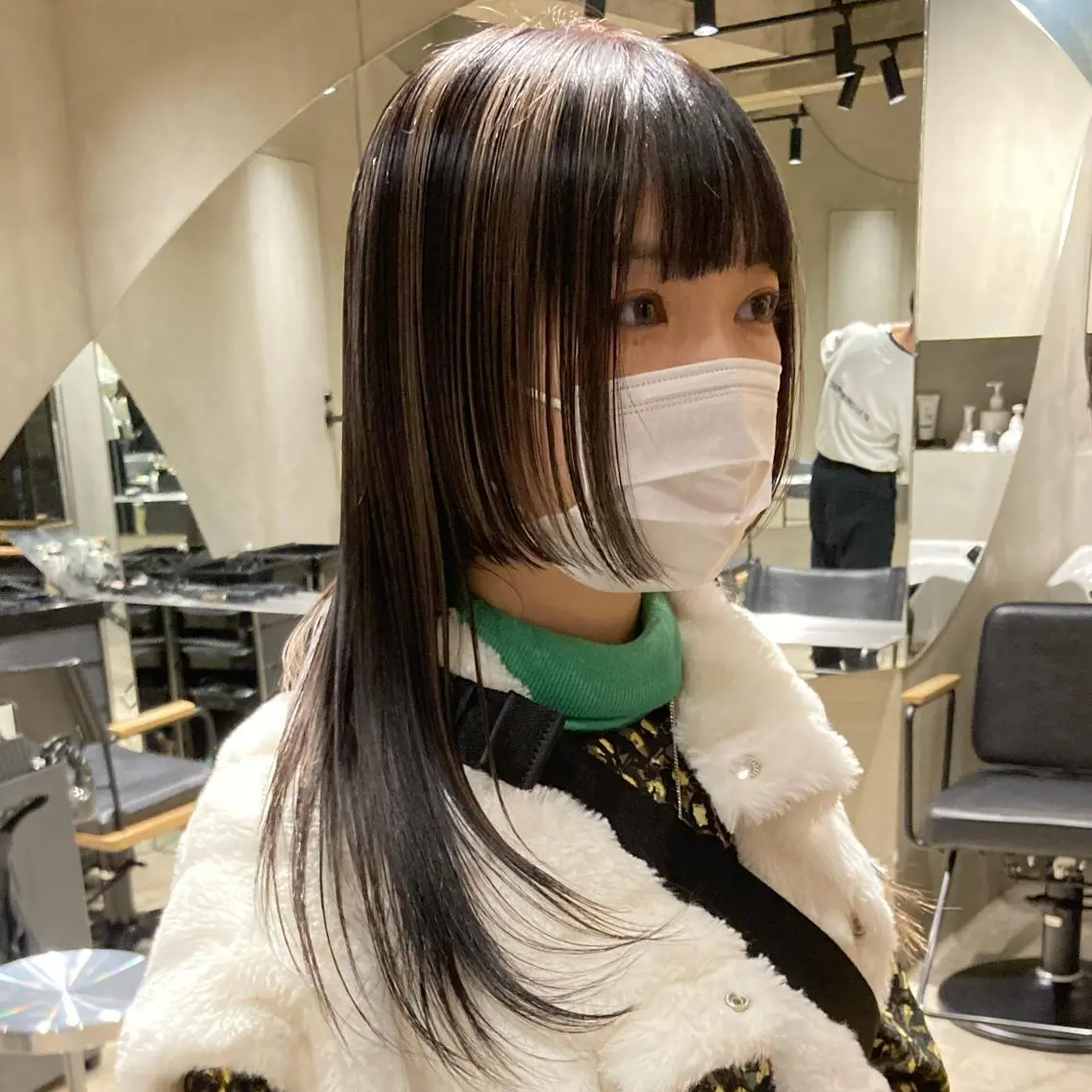 セミロング パーマ ショートボブ セミロングパーマ アッシュ パープルカラー イエローカラー 🌈圧倒的デザイン力 内井省吾のヘアスタイル