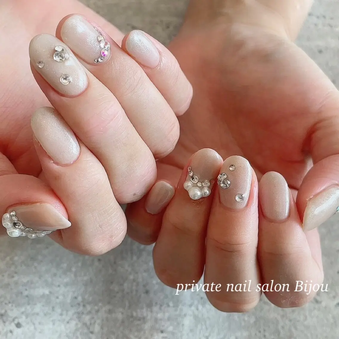 ネイル アートネイル ストーンネイル Bijou💎✨ Reiのネイルデザイン