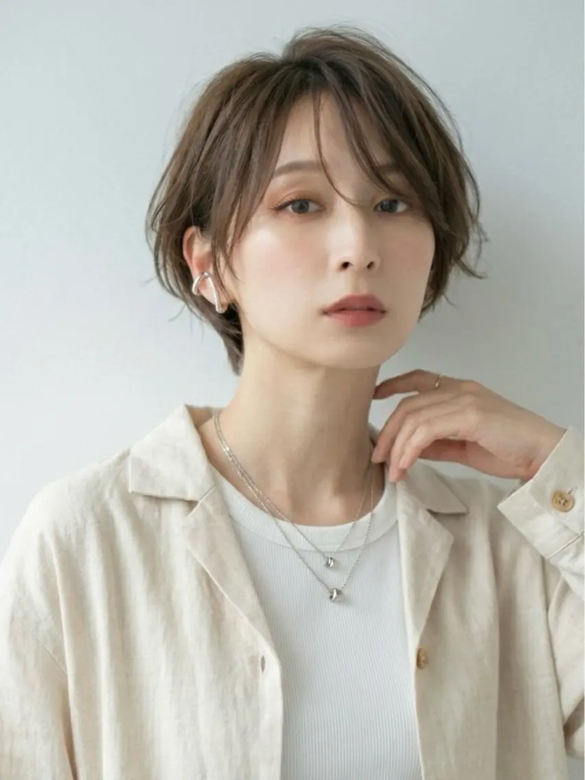 【平日12時～限定】前髪+顔周りカット+髪力回復カラー+潤艶コ-ティングTRの写真