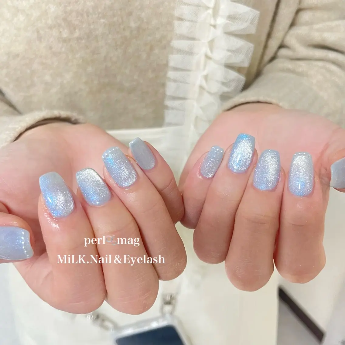 ネイル シンプルネイル ハンドネイル MiLK. wakaのマツエク・マツパデザイン