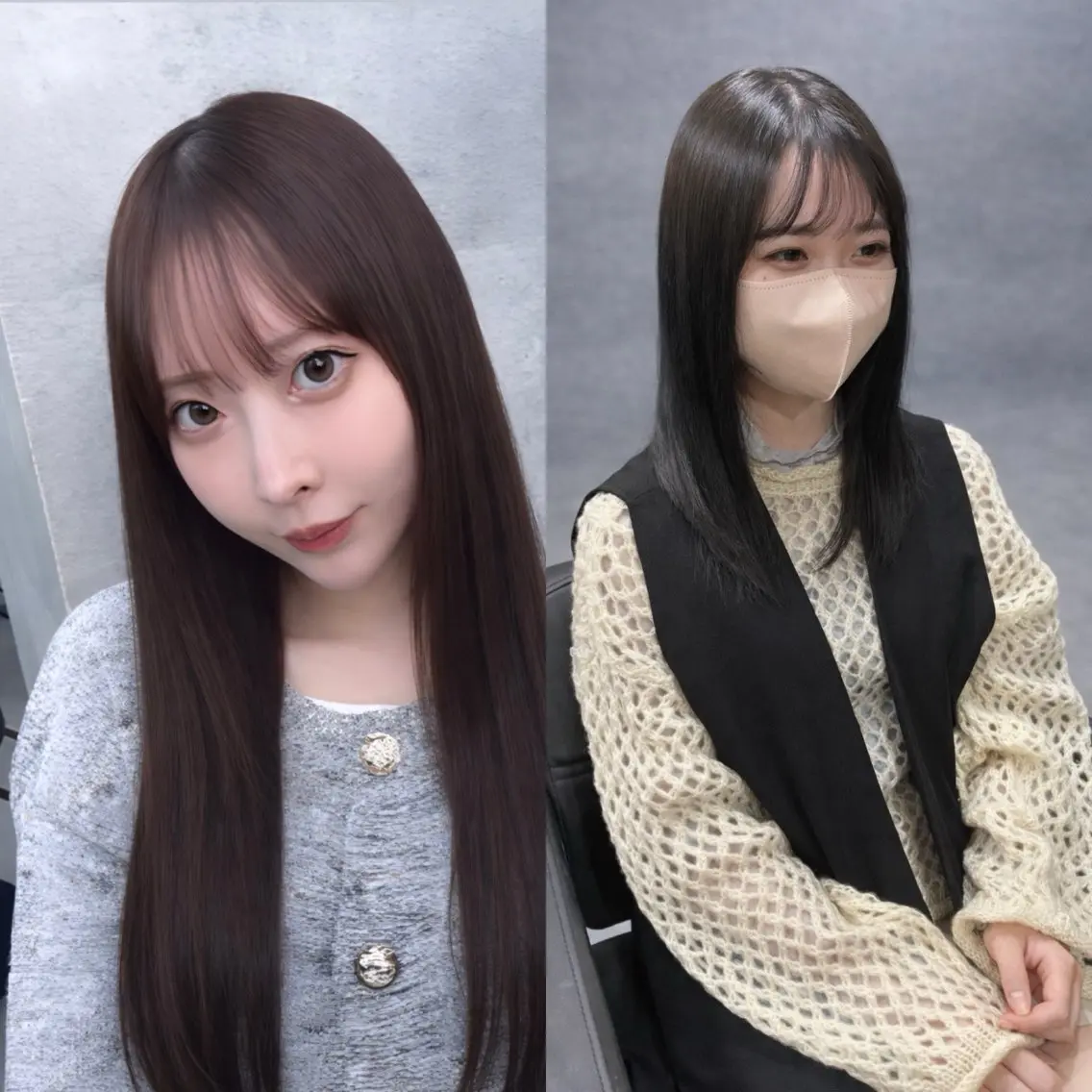ロング カラー カット ヘアカラー トリートメント 🩵新宿ダブルカラー 🩵エクステのヘアスタイル