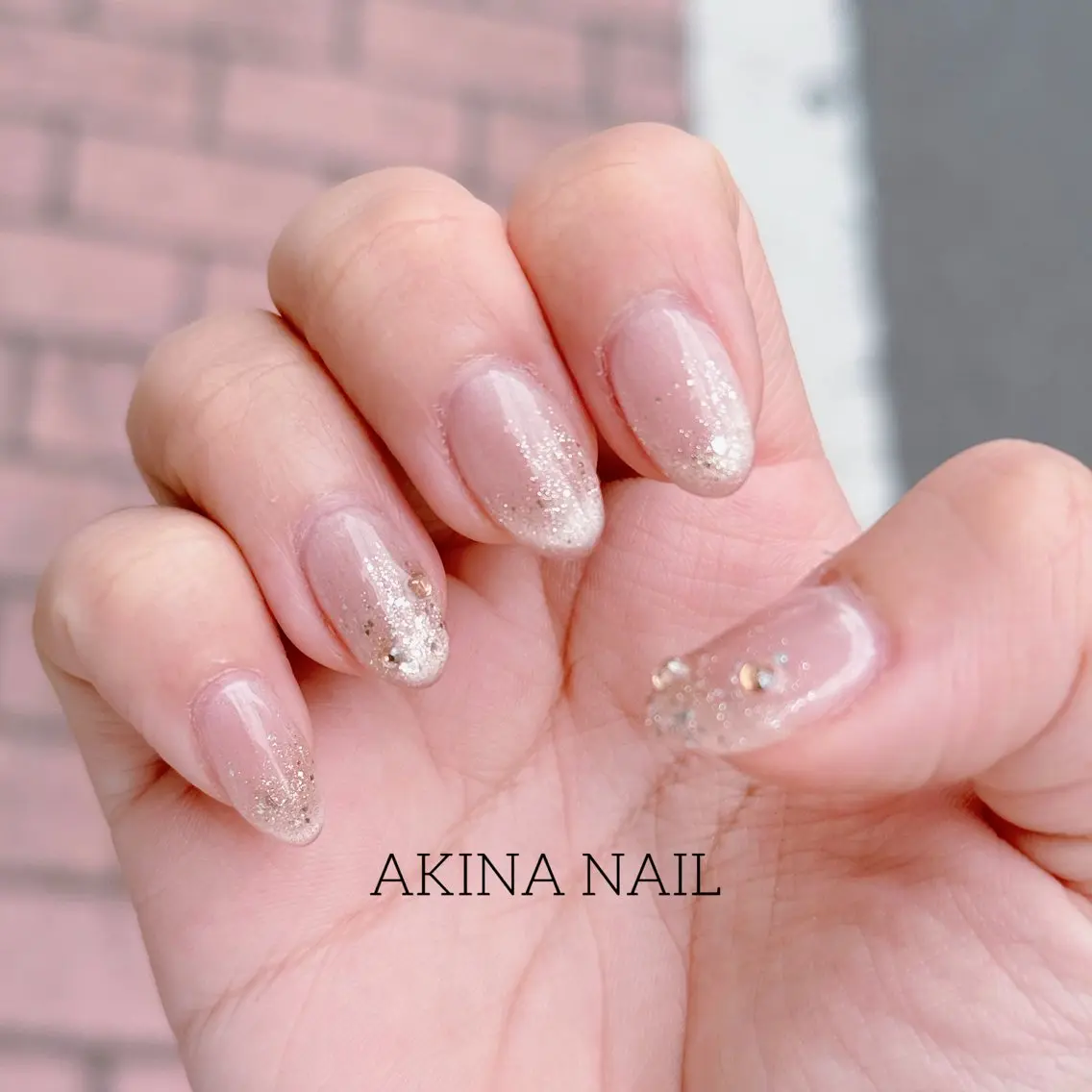 ミディアム ハンドネイル ハンドケア Akina Nail 亀戸のネイルデザイン