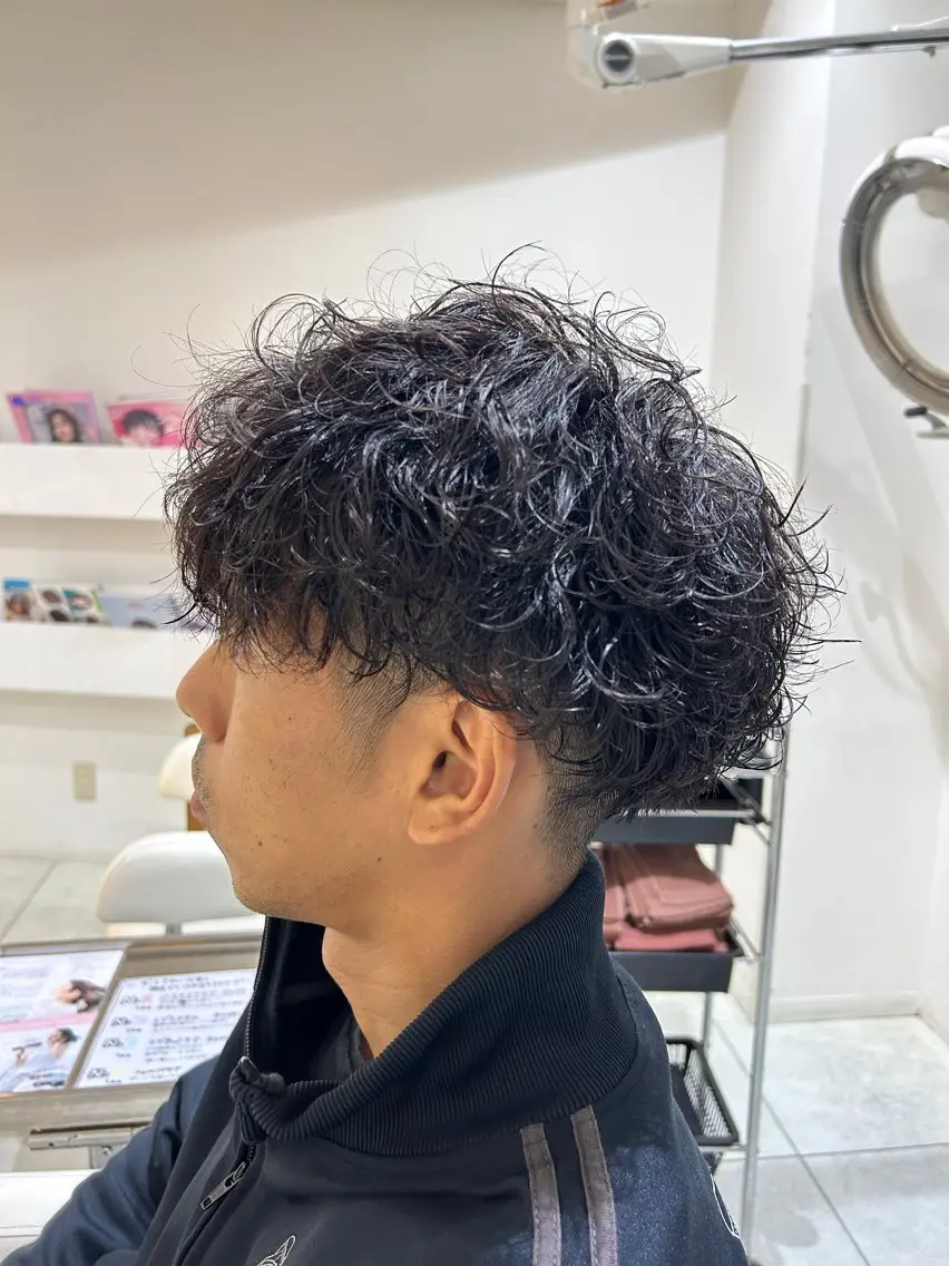パーマ メンズ 稲村 直也のヘアスタイル