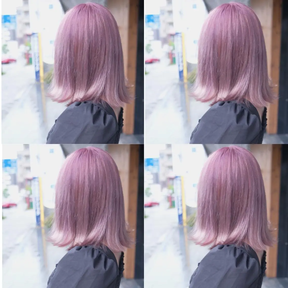 ショート カラー ヘアアレンジ ブリーチ ケアブリーチ ハイトーンカラー ラベンダーカラー ピンクカラー カット ヘアカラー 竹内啓太 ボブのヘアスタイル