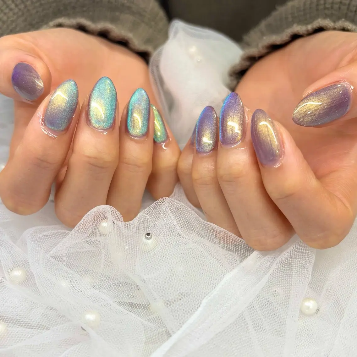 ネイル ハンドネイル 荒巻 めいのネイルデザイン