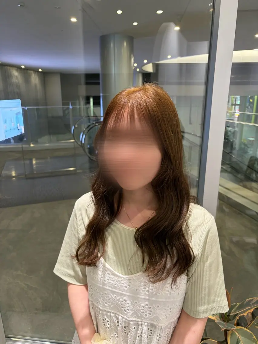 ロング カラー トリートメント カット ヘアカラー トリートメント MINENO🌼 ブリーチ⭐️カットのヘアスタイル