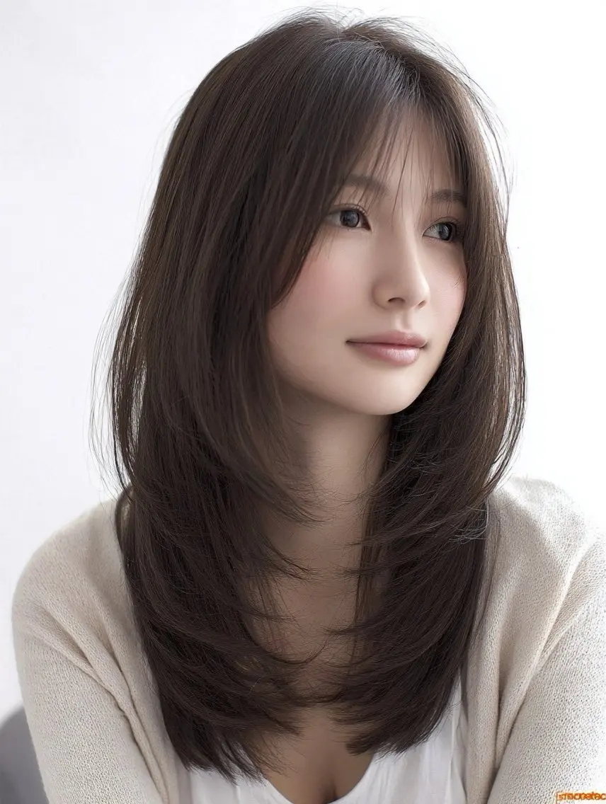 ロング パーマ 縮毛矯正 トリートメント 韓国×艶ハイトーンが かわいい✨️リオ🍒のヘアスタイル