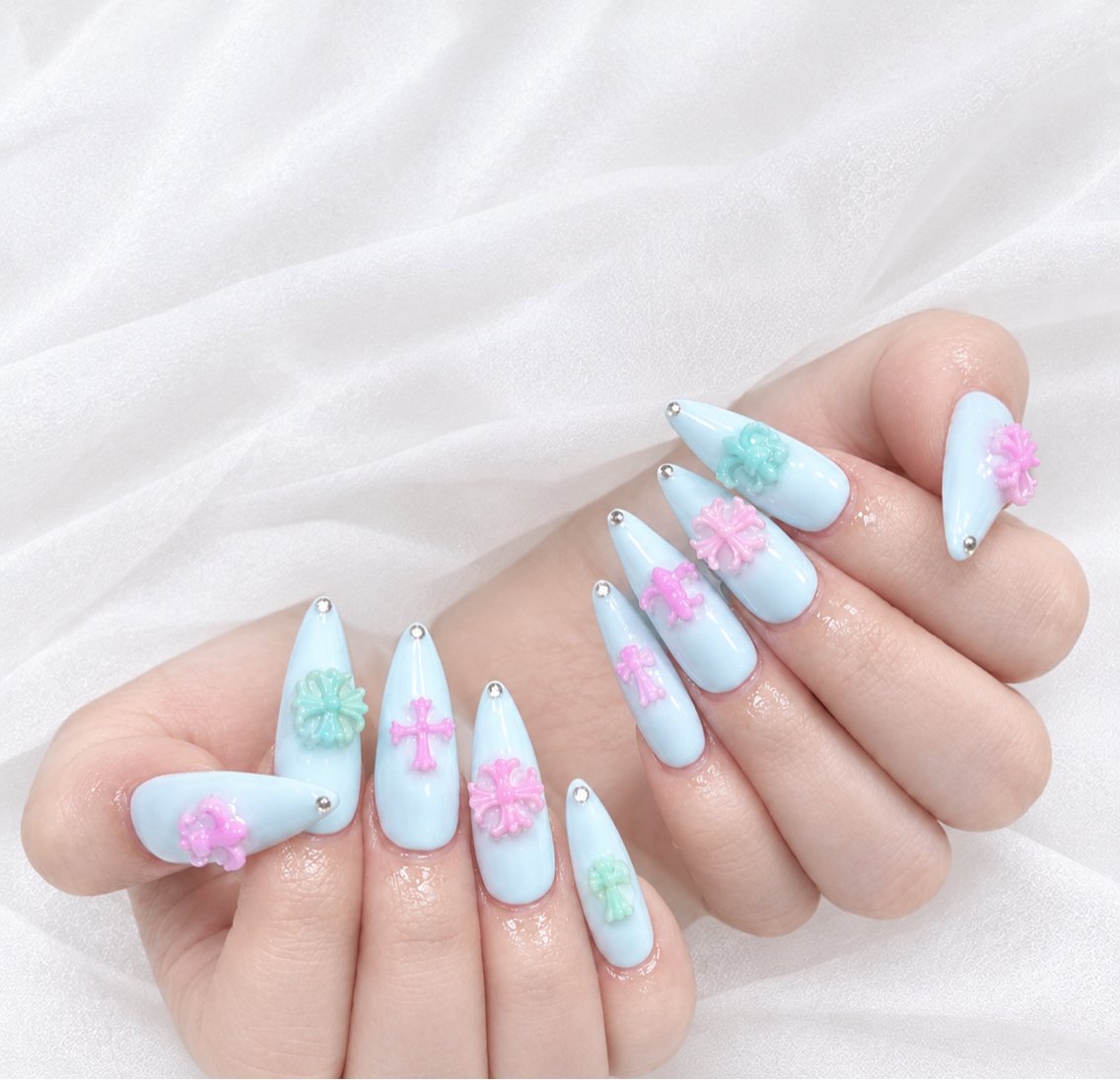 ロング 韓国風ヘア ロング ハンドネイル ハンドケア CHIBI NAIL SALON 船橋のネイルデザイン