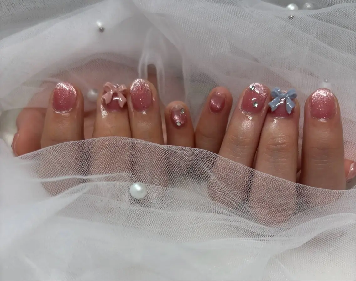 ネイル マグネットネイル ハンドネイル Lottynail 🫧Yuunaのネイルデザイン
