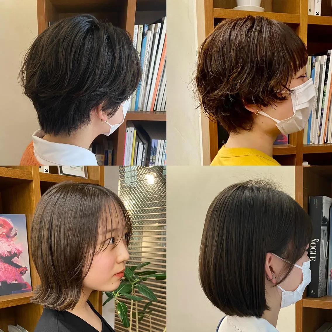 ショート カラー パーマ 似合わせレイヤー/ ケアパーマ/高倉のヘアスタイル