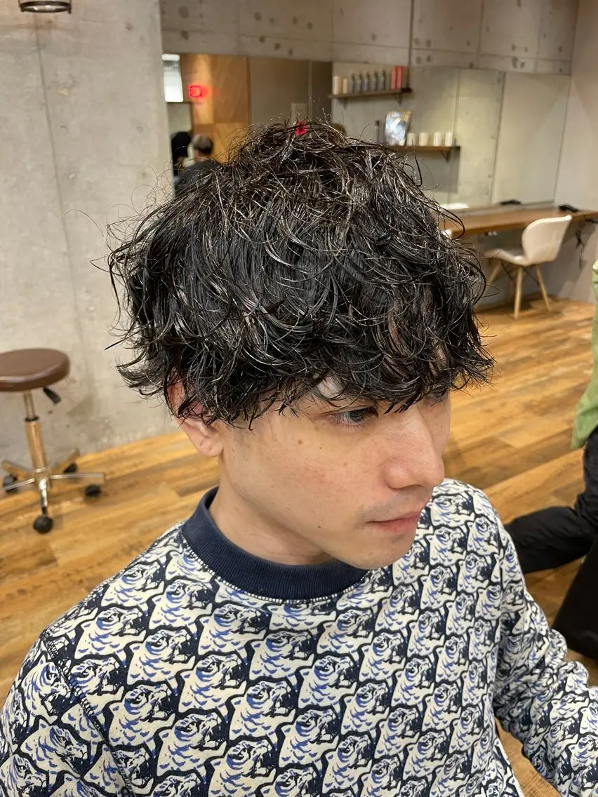 ショート パーマ メンズ カット パーマ トリートメント 🔥メンズ特化パーマ 🦖増田弘明🦖のヘアスタイル