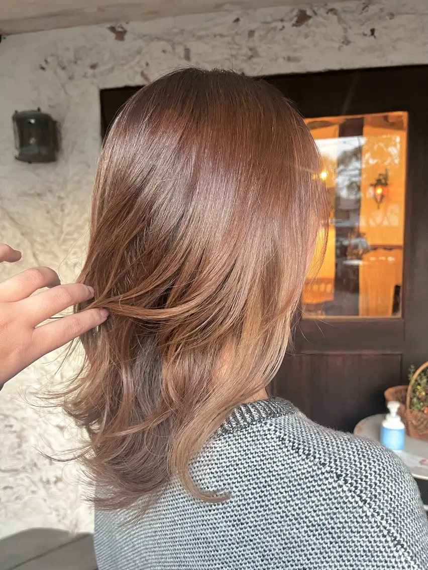 ミディアム カラー てづか りおのヘアスタイル