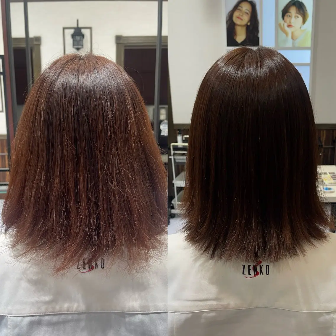 ミディアム ミディアムパーマ カット 縮毛矯正 森田 明日香のヘアスタイル