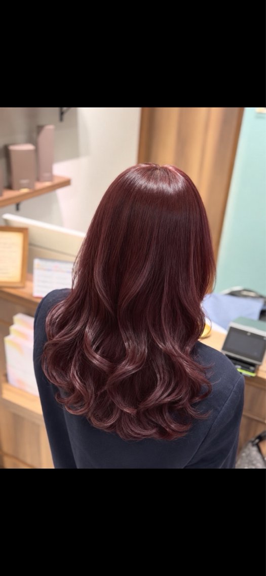 ロング カラー ブリーチ ピンクカラー レッドカラー カット ヘアカラー ⭐️美髪カラー/永木 空のヘアスタイル