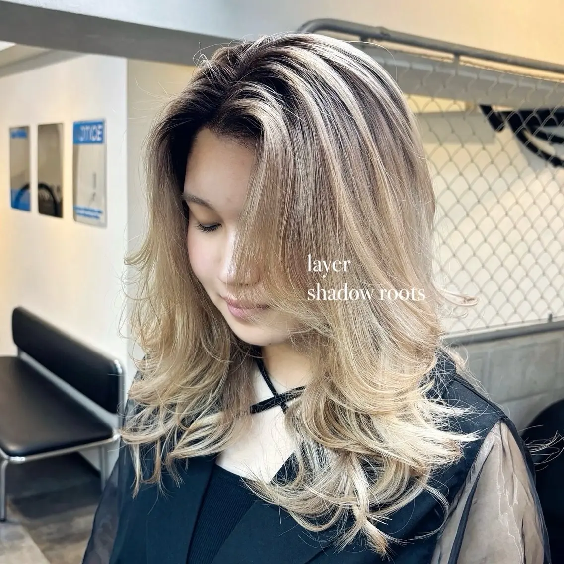 セミロング カラー カット トリートメント 🌈艶ハイトーン🌈 心を込めます🤝涼介のヘアスタイル