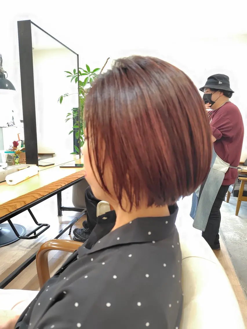 ショート 似合わせ透明感カラー 宇治　ヤマノのヘアスタイル